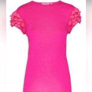 Ted Baker NWT Short sleeve top. hot pink/ magenta color. Size 3